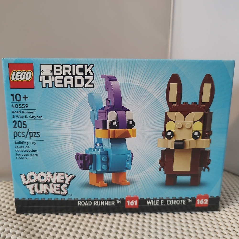 Lego 40559 Road Runner & Wile E. Coyote Looney Tunes Brick Headz NWT Building